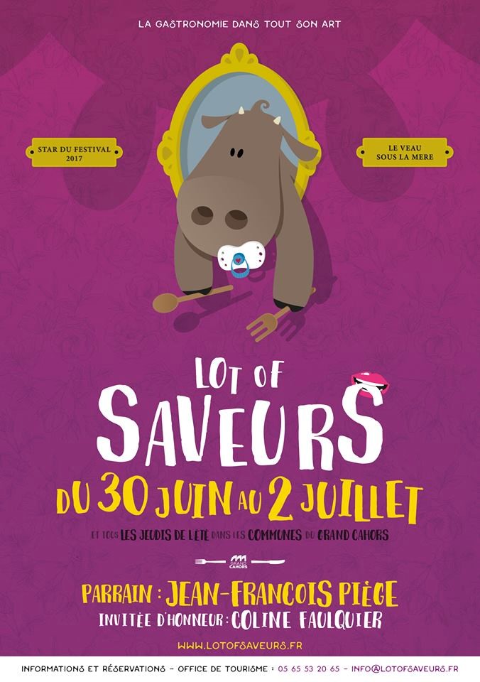 Du 30 juin au 2 juillet le VEAU SOUS LA MERE LABEL ROUGE N° 03/81 sera le produit mis à l’honneur lors du festival LOT OF SAVEURS à Cahors (46).